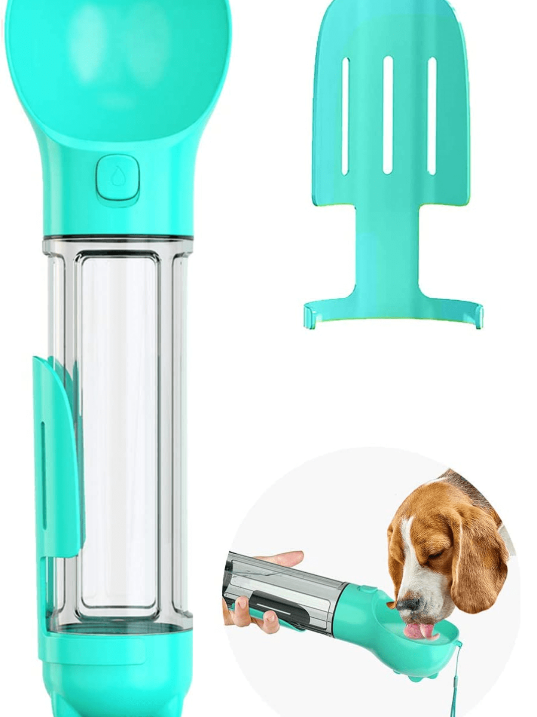 Botella Portátil 4 En 1 Multifuncional Para Mascotas