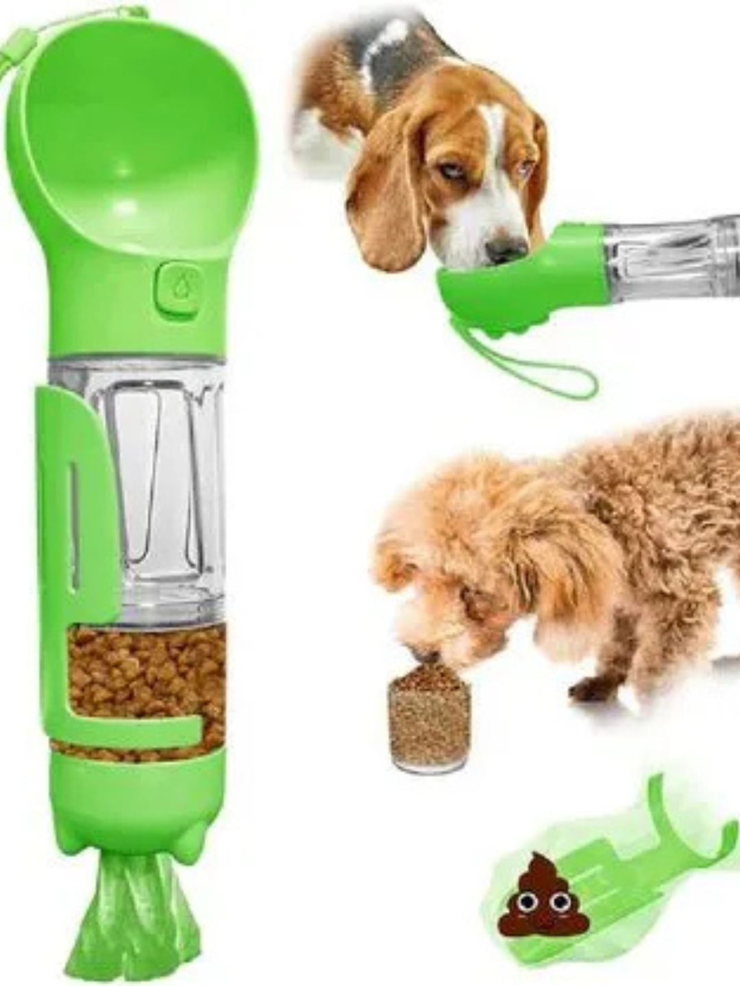 Botella Portátil 4 En 1 Multifuncional Para Mascotas